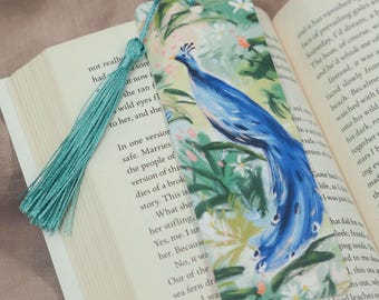 Tropical Bird Patterned Bookmark | Unique Flora and Fauna Book Accessory | Colourful Book Lover Gifts | Illustrated Gift For Bookworm