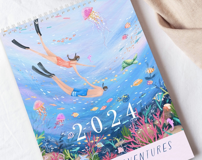 2024 Magical Adventures Calendar 2024 A4 Wall Calendar 2024 Calendar