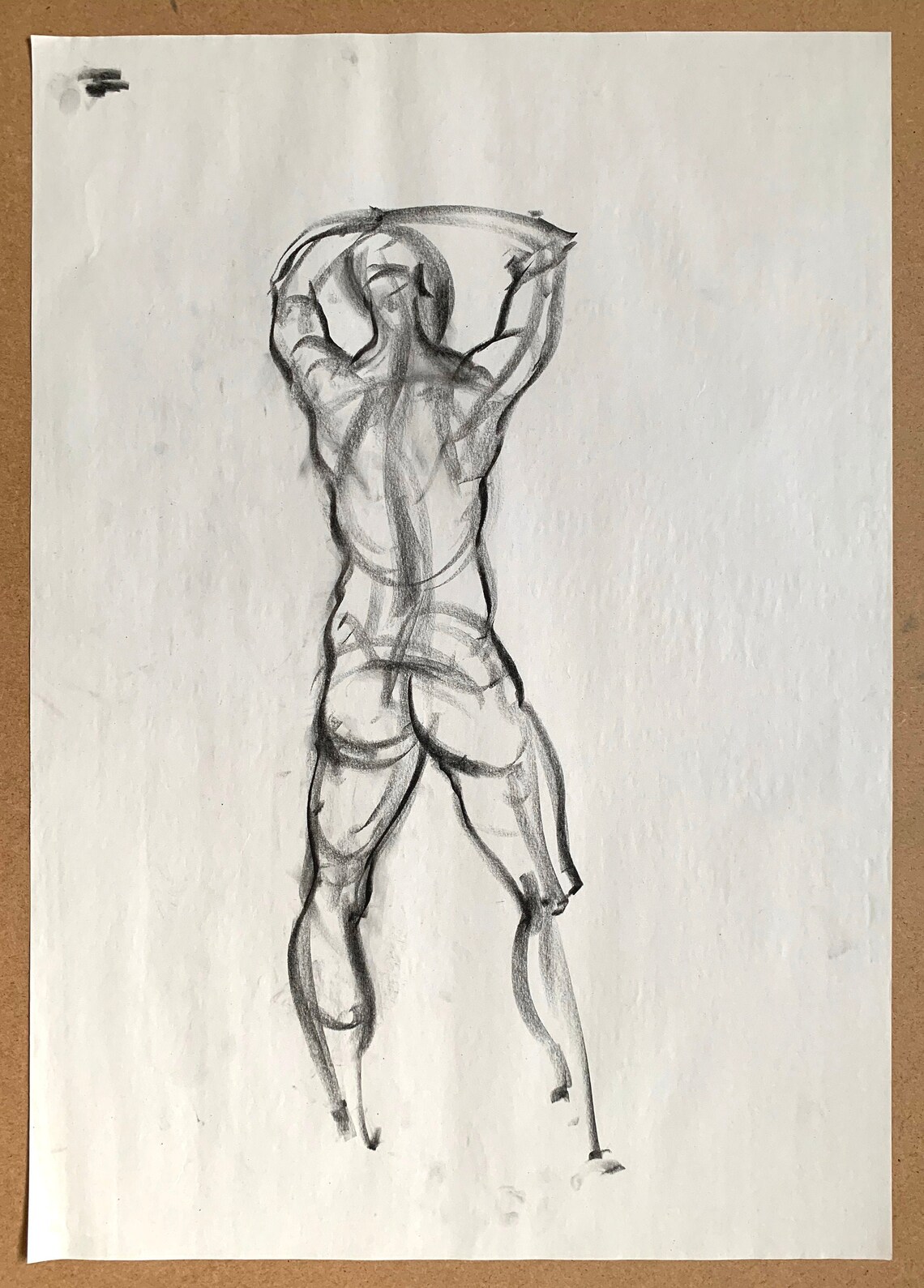 Figure Drawing Anatomy Study Charcoal on Newsprint 60x40cm Etsy