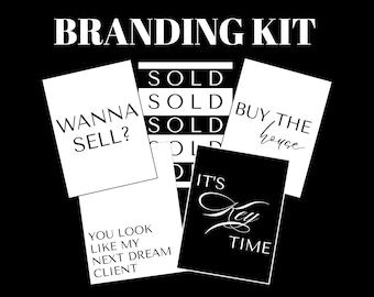 Kit de imagen de marca para el sector inmobiliario / Arte imprimible / Descarga digital