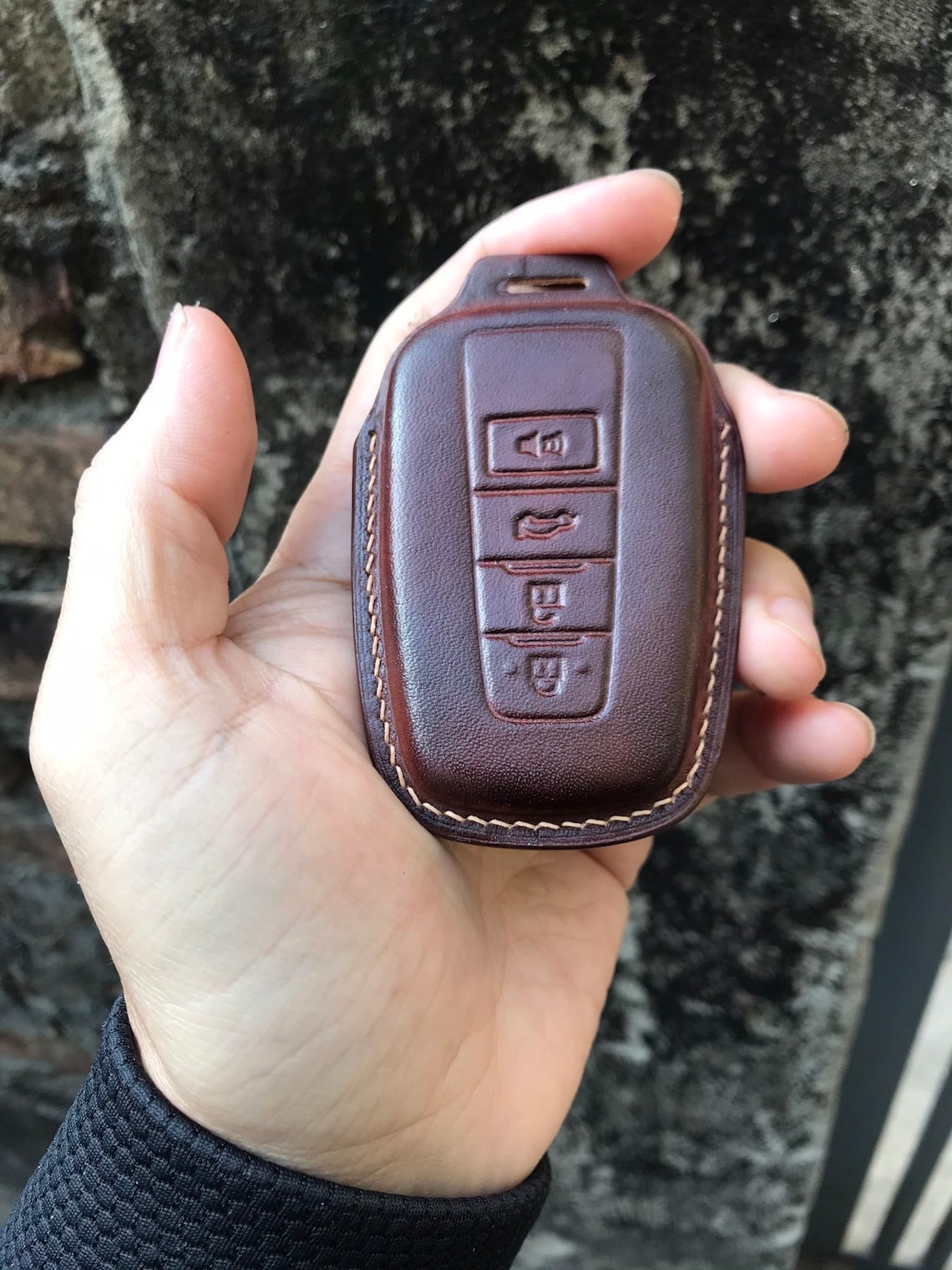 Toyota Car key cover leather key fob Toyota Camry Avalon Etsy
