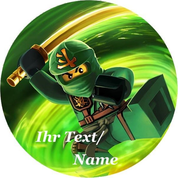 Gateau Profane Lego Ninjago Epeiste Avec Le Nom De Texte Souhait Papier Oblate Papier Decoratif Rond Environ Cm Casher Sans Gluten