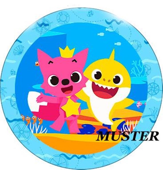 Tortenaufleger Baby Shark Pinkfong Namen Text Oblatenpapier Etsy