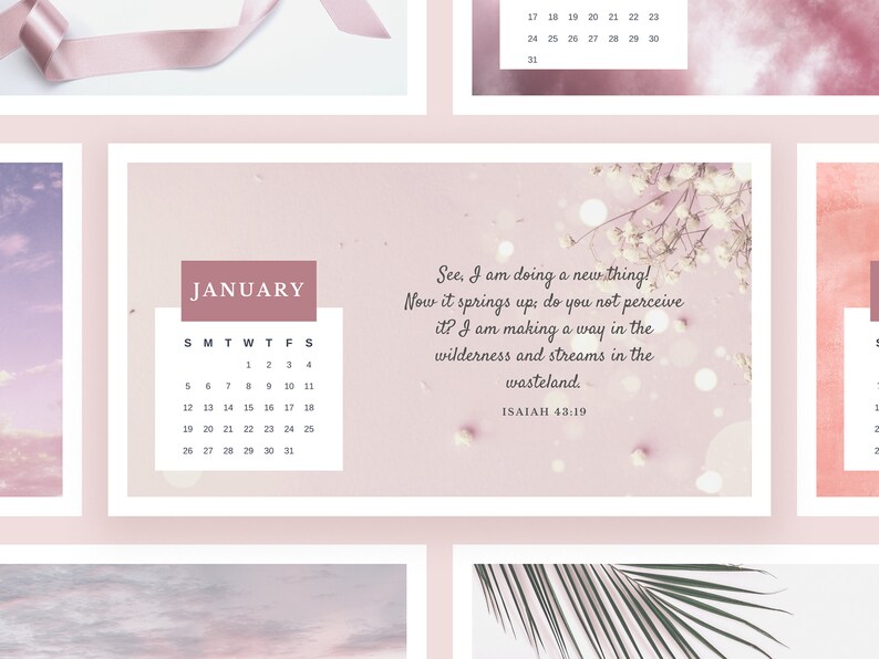 Christian Calendar 2020 Printable Calendar Bible verse Etsy