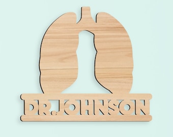 Name Sign for Pulmonologist Doctor Gift Decor Wood Name Sign Personalized Wood Sign Name Sign Gift for Lung Doctor Lungs Medical Pulmonology