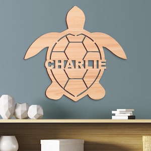 Name Sign, Sea Turtle Kids Room Sign, Ocean Nursery Decor, Personalized Wood Sign, Wooden Name Turtle Kids Name Sign Animal Room Gift