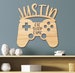 Name Sign, Gamer Kids Room Sign, Boys Room Decor, Personalized Wood Sign, Wooden Name Video Game Controller Kids Name Sign Gift