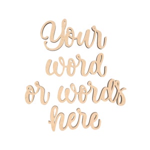 Wooden Words Custom DIY Wood Letters Large Wall Decor Paintable DIY Home Decor Kids Room Name Any Word Words for Wall