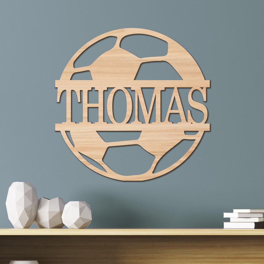 Name Sign Soccer Kids Room Sign Wood Soccer Sign Bedroom or Nursery ...