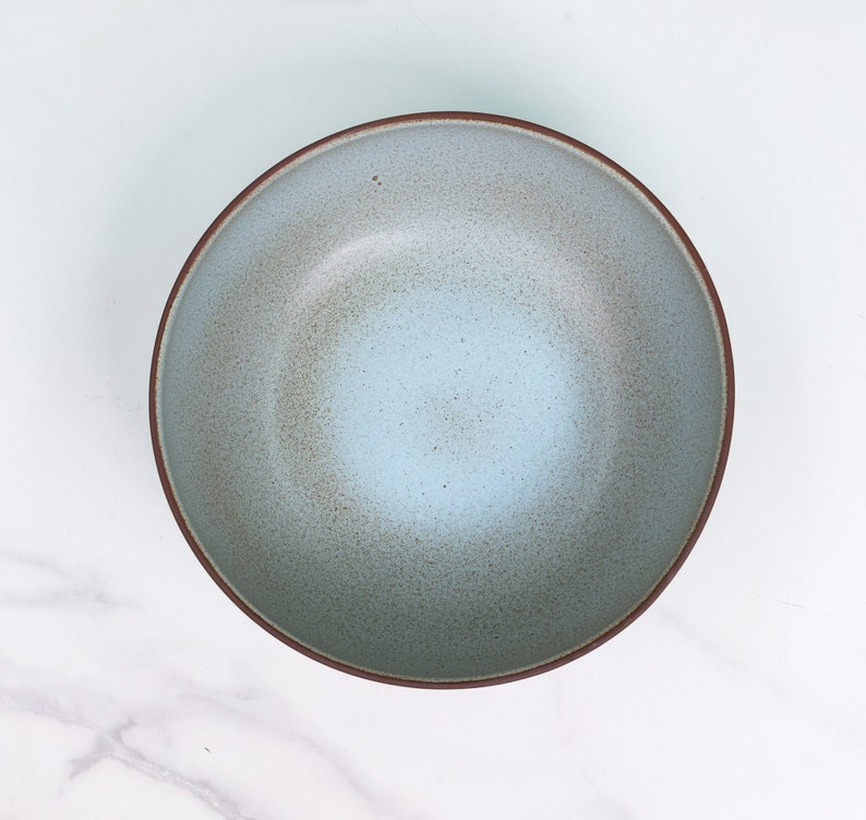 Ceramic Serving Bowl Handmade Pottery Bowl Large Stoneware Display Bowl Jefferson Street Ceramics Araucana Blue image 5