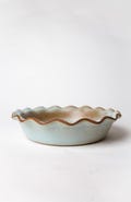 Handmade Stoneware Pie Dish – Deep Fluted Ceramic Bakeware - Made in USA