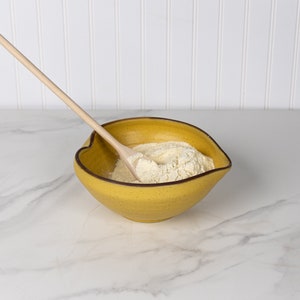 Batter Bowl- Mixing Bowl -Pouring- Ceramic- Stoneware- Pottery -Handmade-Yellowstone