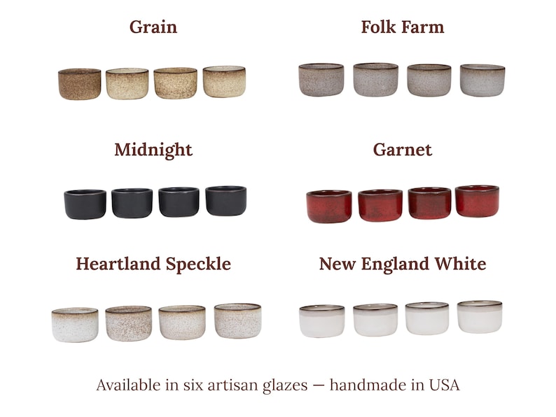 Handmade Stoneware Ramekin Set – Artisan Glazed Condiment Dishes - USA Made image 2