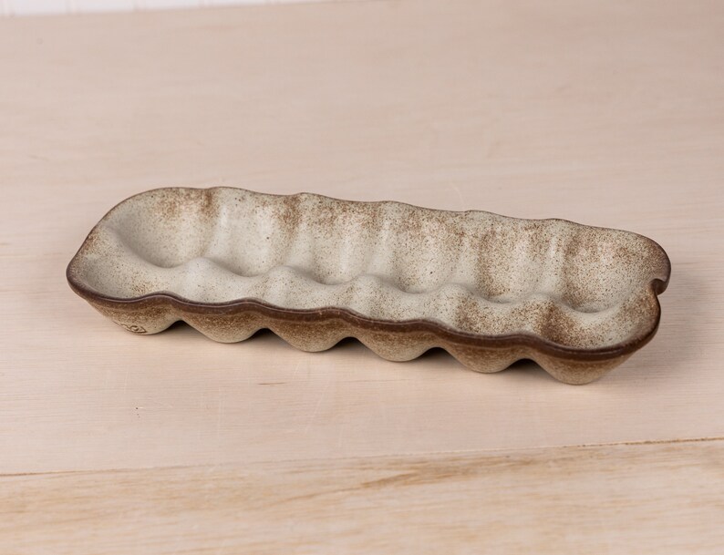 Ceramic Egg Crate-Egg Holder-Handmade Stoneware Tray-Jefferson Street Ceramics-Made in USA Egg Carton-Farmhouse -Grain