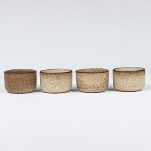Handmade Stoneware Ramekin Set – Artisan Glazed Condiment Dishes - USA Made Grain