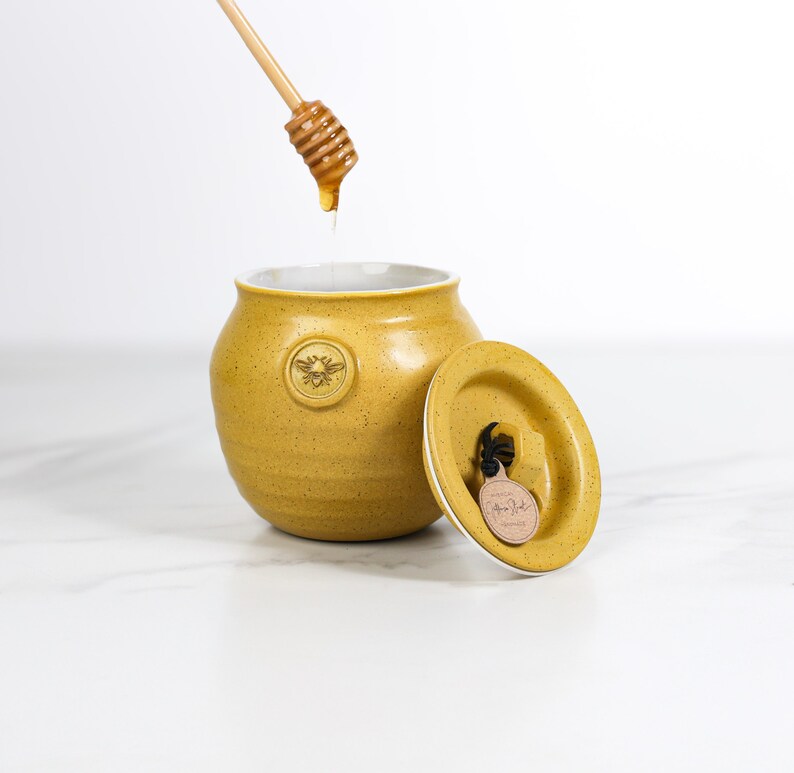 Large Belly Honey Pot Color Yellowstone-Jefferson Street-Handmade USA image 7