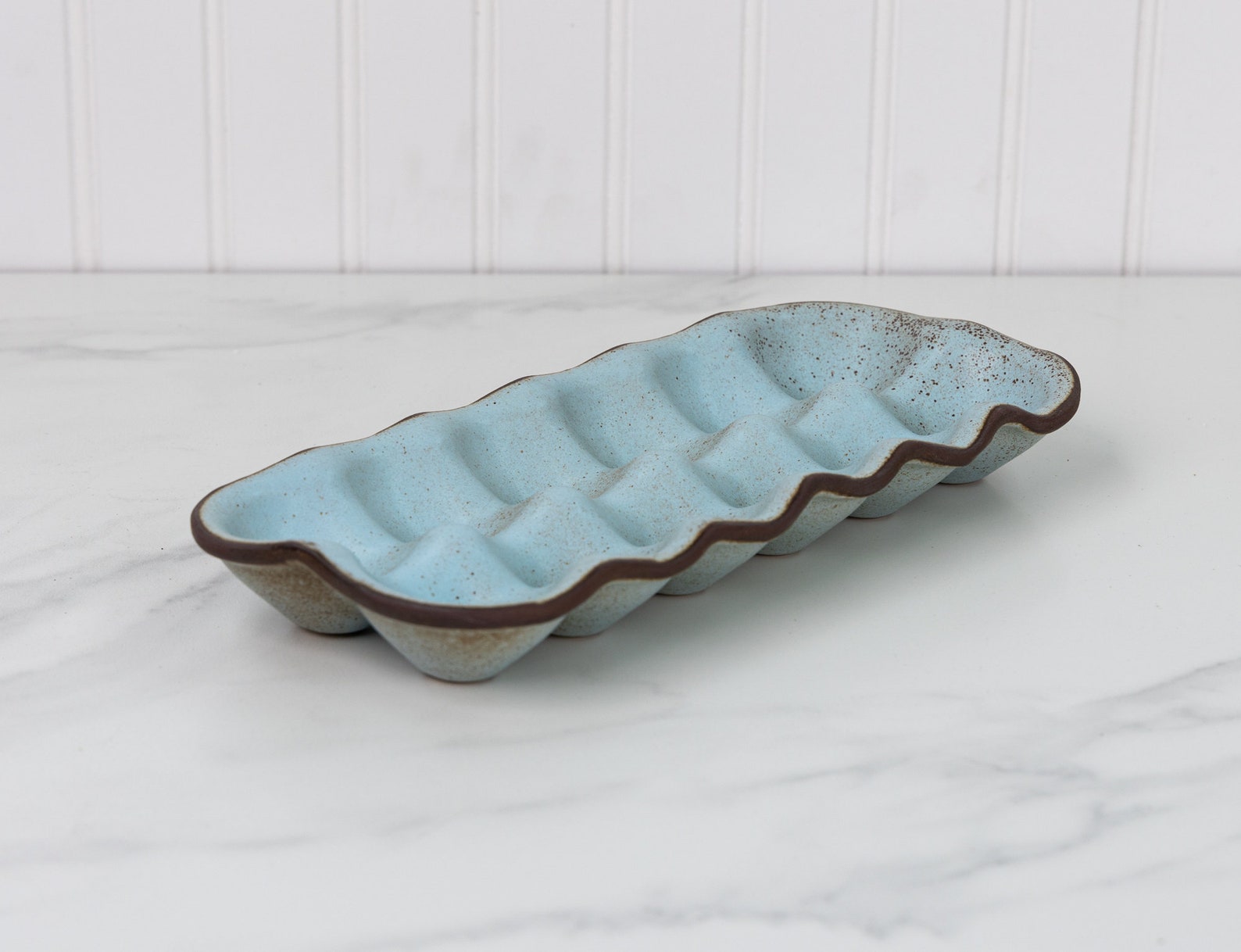 Ceramic Egg Crate Egg Holder Handmade Stoneware Tray Etsy