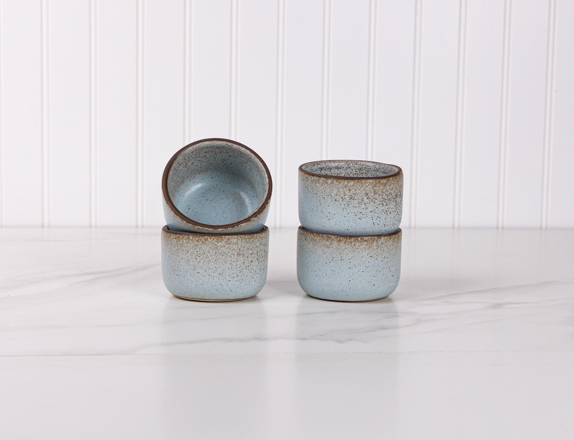 Ceramic Ramekin Set 4 Pc Pottery Sauce Cup Stoneware Etsy