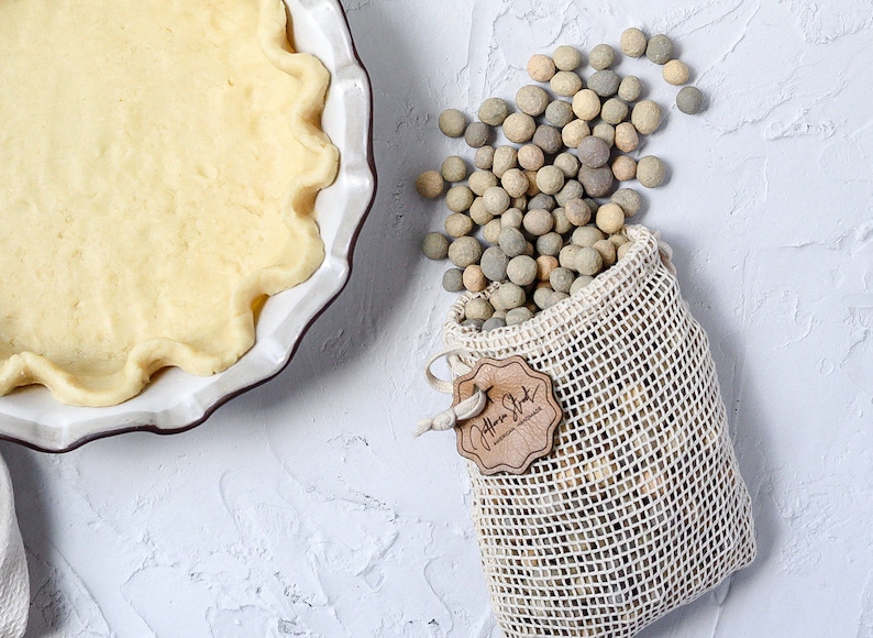 Handmade Ceramic Pie Weights Natural Clay Beads for Baking Blind Crust Made in USA 2.4 lbs with Mesh Bag Jefferson Street Ceramics image 7