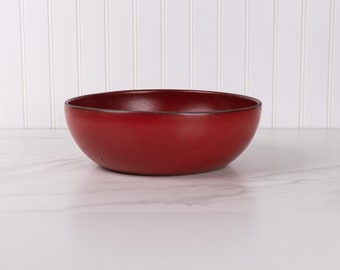 Ceramic Serving Bowl - Handmade Pottery Bowl -  Large  Stoneware Display Bowl - Jefferson Street Ceramics - Garnet