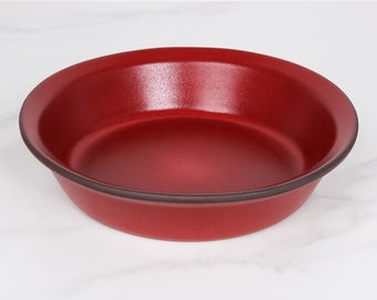 Deep-Straight-Edge-Pie Dish- Garnet