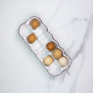 Ceramic Egg Crate - Egg Holder- Handmade Stoneware Tray- Jefferson Street Ceramics - Made in USA Egg Carton - Farmhouse - New England White