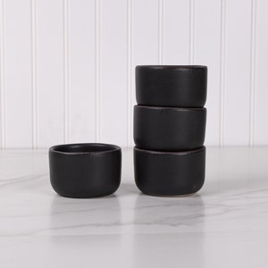 Ceramic Ramekin Set 4 Pc Pottery Sauce Cup Stoneware Trinket Dish Condiment Dipping Handmade USA Jefferson Street Midnight image 1