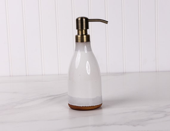  Ceramic Milk Bottle Soap Dispenser Pump Bottle, Liquid