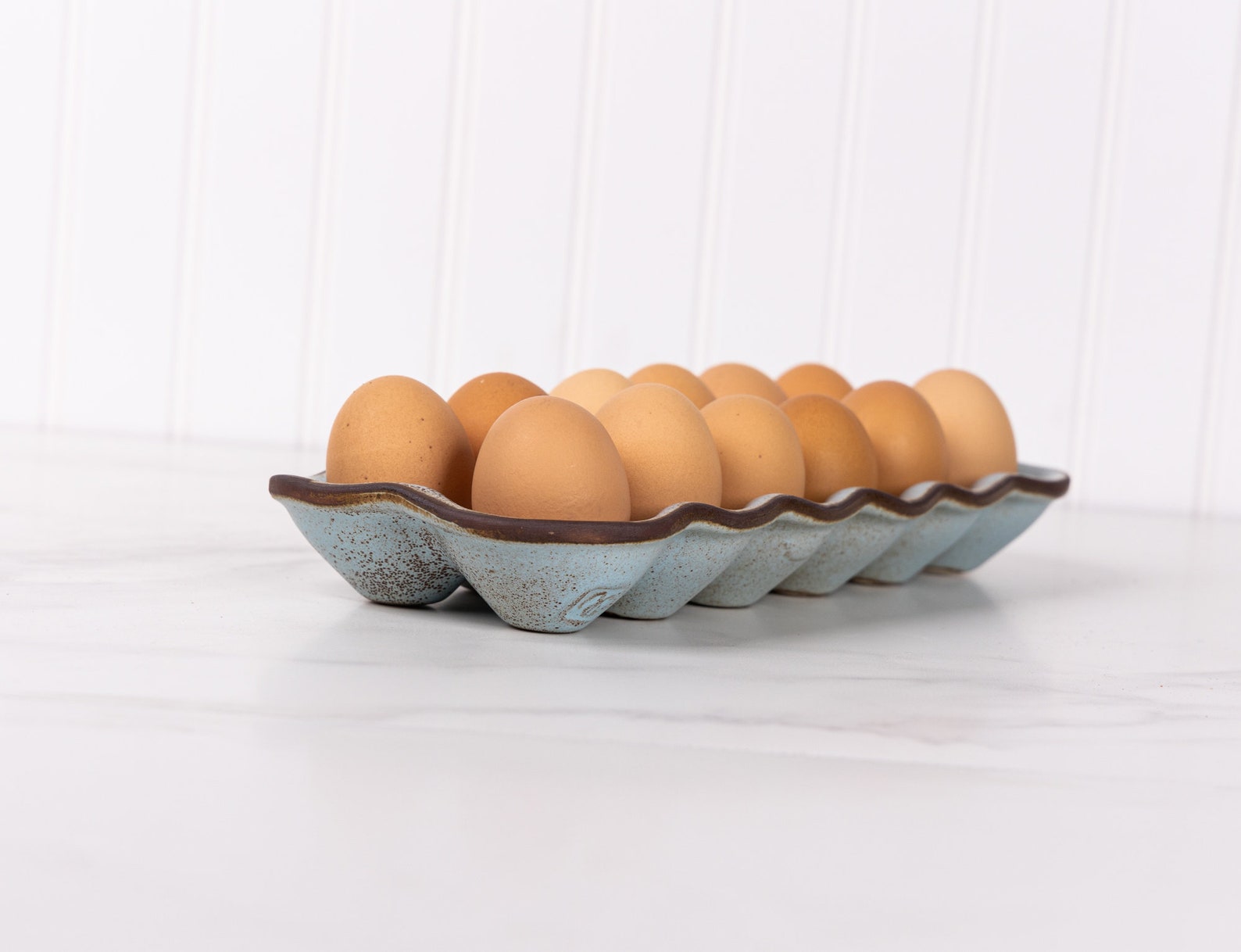 Ceramic Egg Crate Egg Holder Handmade Stoneware Tray Etsy