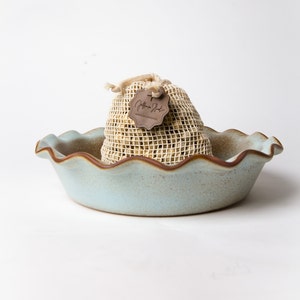 Pie Dish - Pie Weights Combo - Made in America - Jefferson Street Ceramics - Araucana Blue