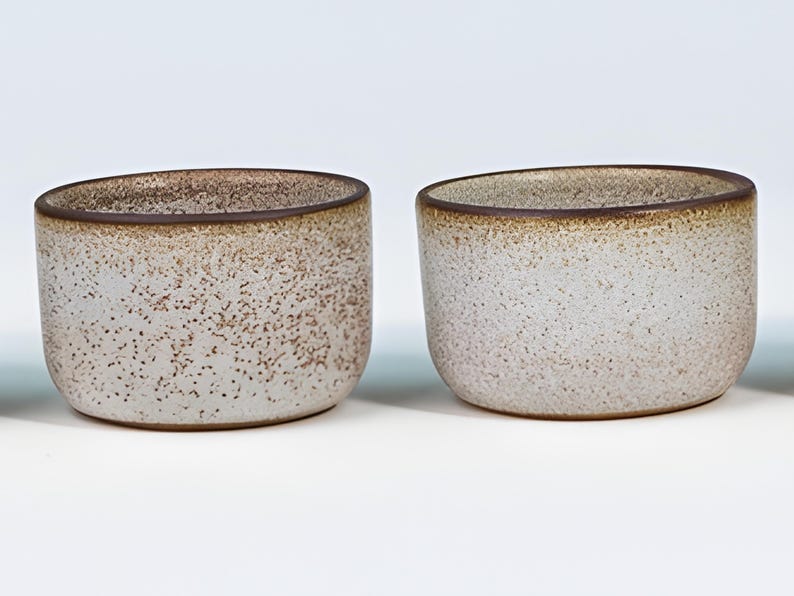 Handmade Stoneware Ramekin Set – Artisan Glazed Condiment Dishes - USA Made image 4
