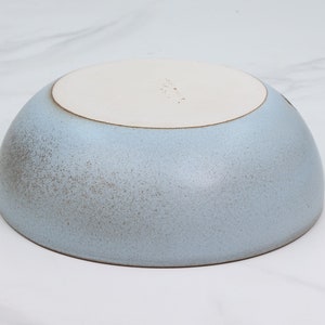 Ceramic Serving Bowl Handmade Pottery Bowl Large Stoneware Display Bowl Jefferson Street Ceramics Araucana Blue image 4