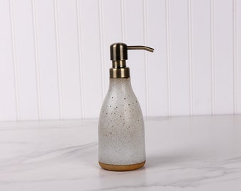 Ceramic Soap & Lotion Dispenser -Made in USA- Stoneware Soap Pump - Handmade Pottery Soap Bottle - Jefferson Street Ceramics - Folk Farm