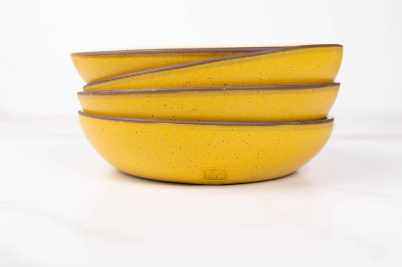 Handmade Stoneware Pasta Bowl - Farmhouse Dinnerware - USA Crafted image 7