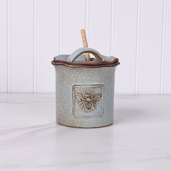 Ceramic Honey Jar Etsy