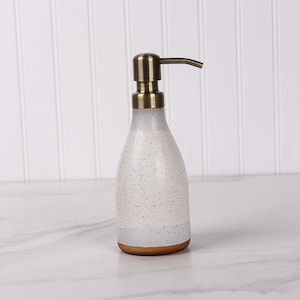 Ceramic Soap & Lotion Dispenser -Made in USA- Stoneware Soap Pump-Handmade Pottery Soap Bottle-Jefferson Street Ceramics - Heartland Speckle