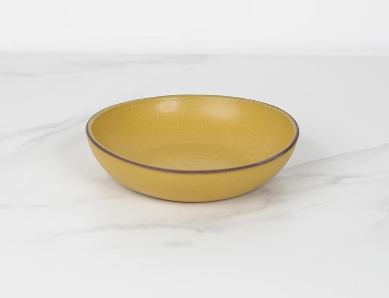 Handmade Stoneware Pasta Bowl - Farmhouse Dinnerware - USA Crafted Yellowstone