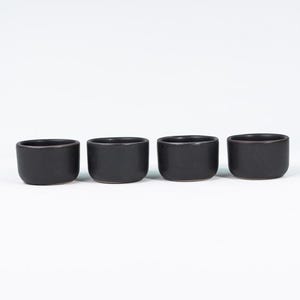 Handmade Stoneware Ramekin Set – Artisan Glazed Condiment Dishes - USA Made Midnight
