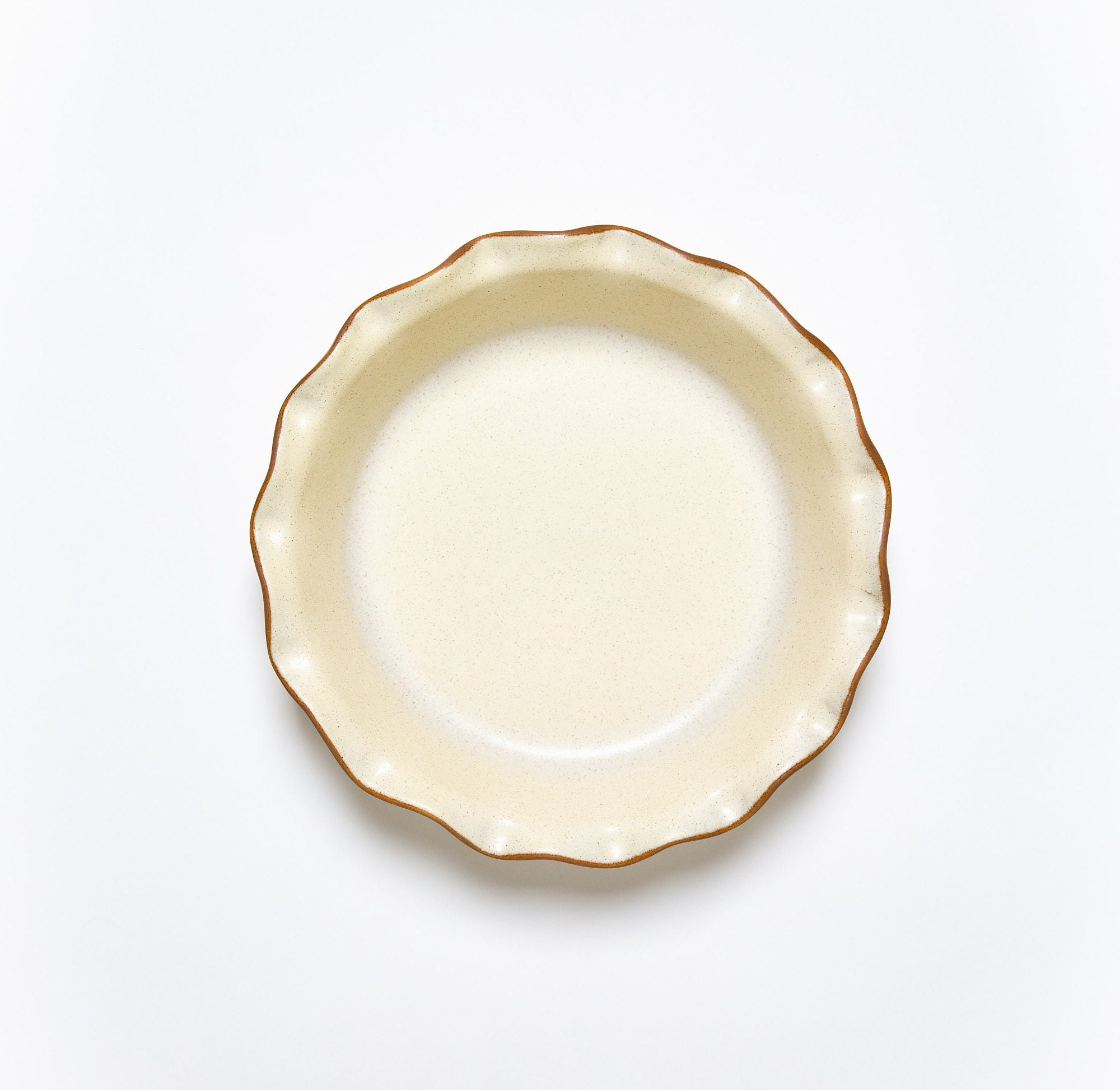 Stoneware Pie Dish Fluted 9 Inch Deep Dish Ceramic Pie Pan Etsy