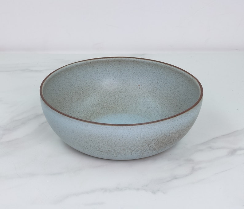 Ceramic Serving Bowl Handmade Pottery Bowl Large Stoneware Display Bowl Jefferson Street Ceramics Araucana Blue image 1