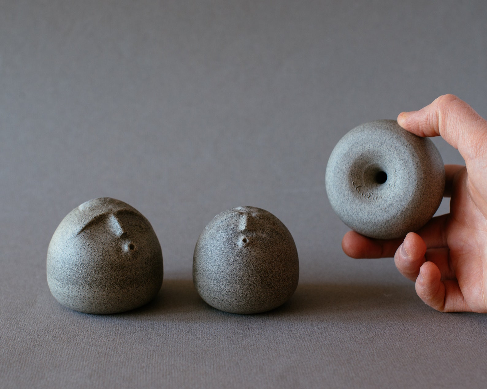 Singing stone salt shaker pottery handmade stoneware ceramic Etsy