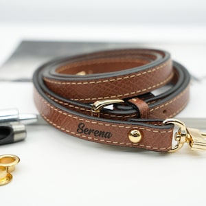 Personalisierter Crossbody-Riemen, 8 Farben, 0,55 "breiter Rindslederriemen der ersten Schicht mit einstellbarer Länge 41 "- 49", DIY Crossbody Strap