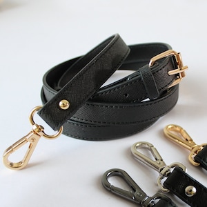 Black Leather Strap for Louis Vuitton Eva/alma/etc 1/2 Inch 