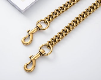 13mm Antique Gold Aluminum Purse Chain, Crossbody Strap Replacement For Handbag/Purse,Metal Chain Shoulder Strap