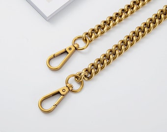 13mm Antique Gold Aluminum Purse Chain, Crossbody Strap Sostituzione per Borsa /Purse, Cinturino Spalla Catena Metallica