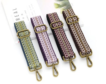 1.5" Wide Woven Strap With Adjustable Length 32"-60",Bag/Purse Replacement Crossbody Shoulder Strap,Custom Leather Ends