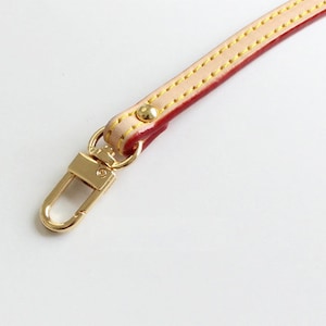 Real Vachetta Natural Leather Shoulder Strap Replacement For Neverfull, 50cm/60cm/105cm/115cm, Gold Clasps image 3