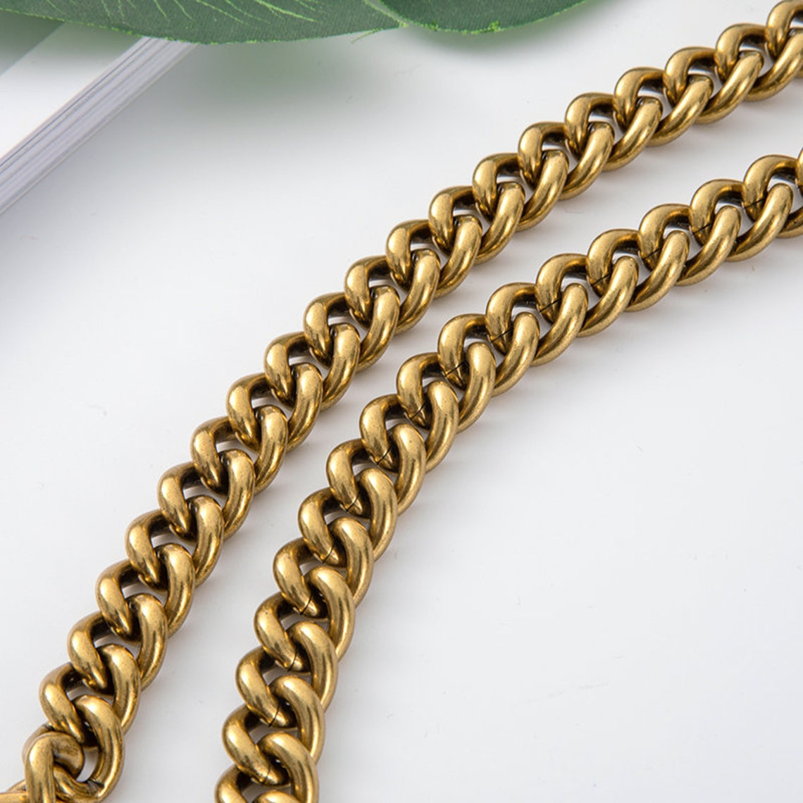 13mm Antique Gold Aluminum Purse Chain Crossbody Strap Etsy