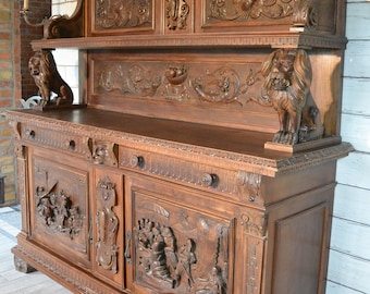 Wohnzimmer Buffet "LÖWE", antik