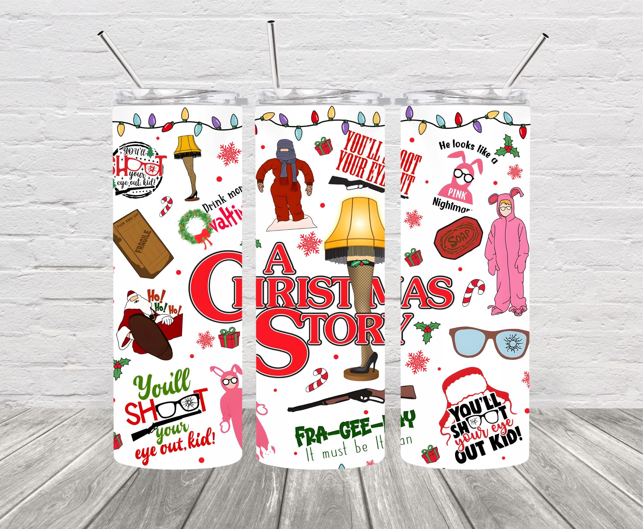 20oz Tumbler Wrap | Christmas Tumbler Wrap | You’ll Shoot Your Eye Out | PNG Tumbler Wrap
